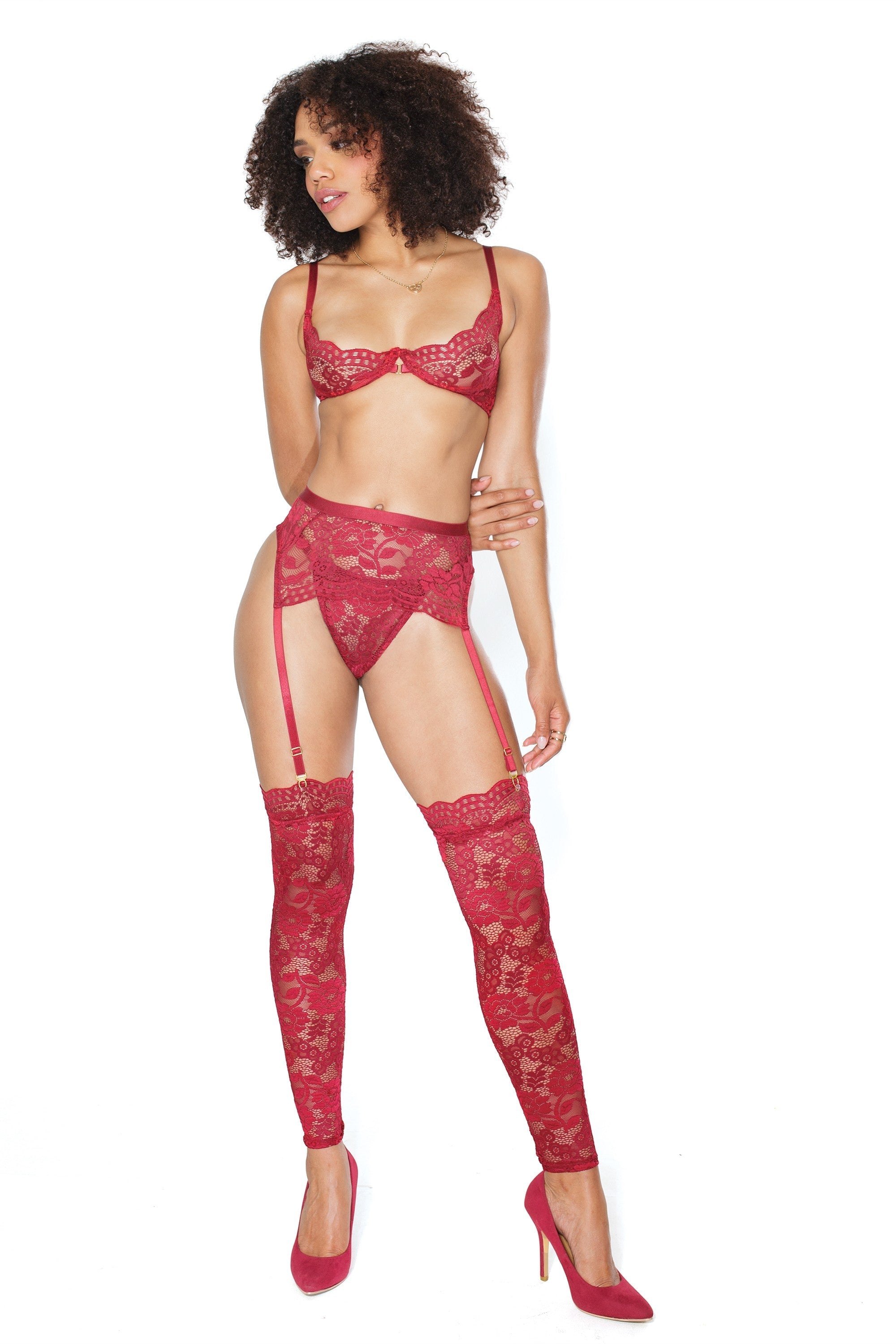 Collection of Ruby Romance Bra Set in a gallery layout