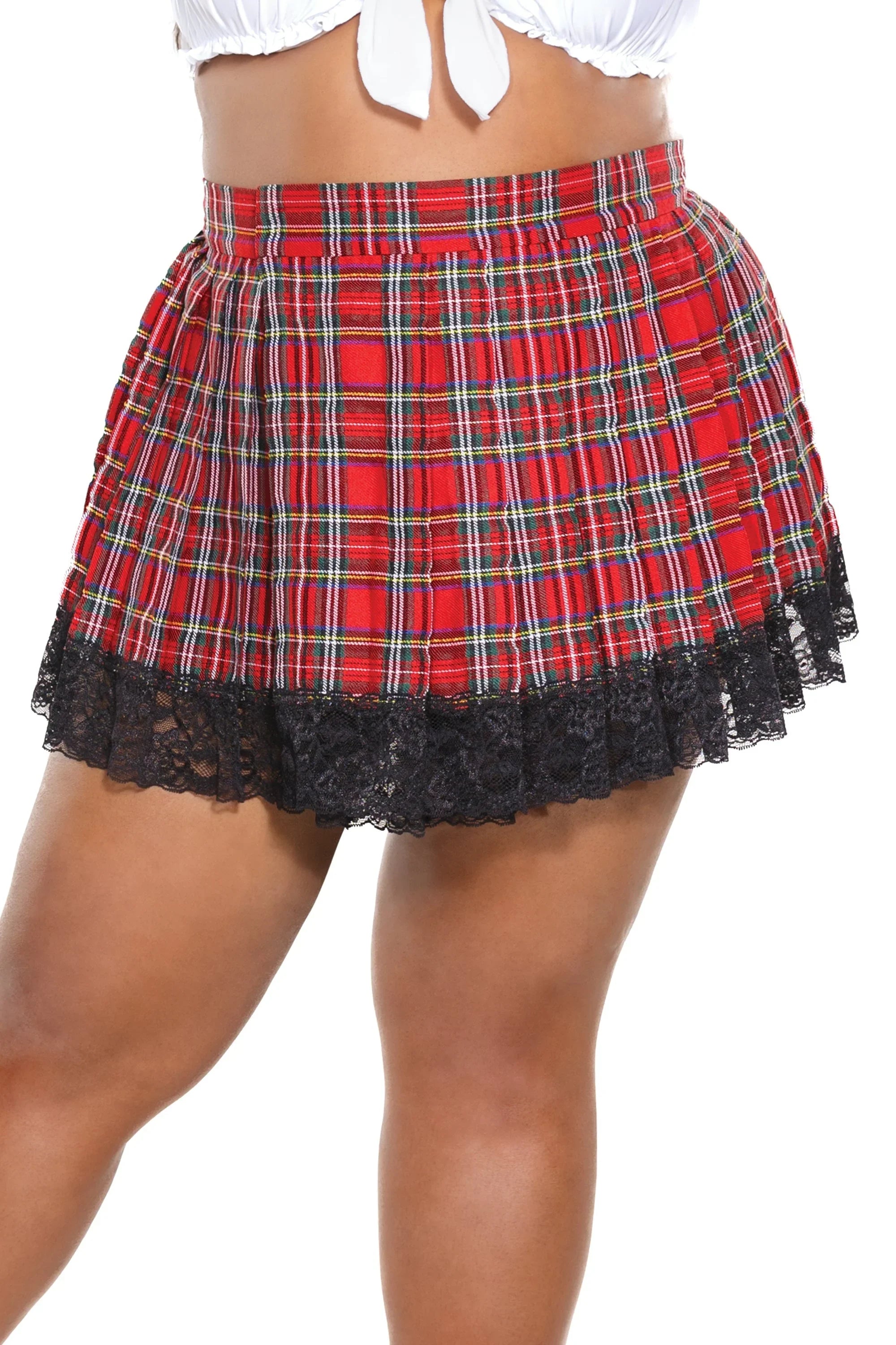 Collection of Tartan Tease Pleated Skirt in a gallery layout