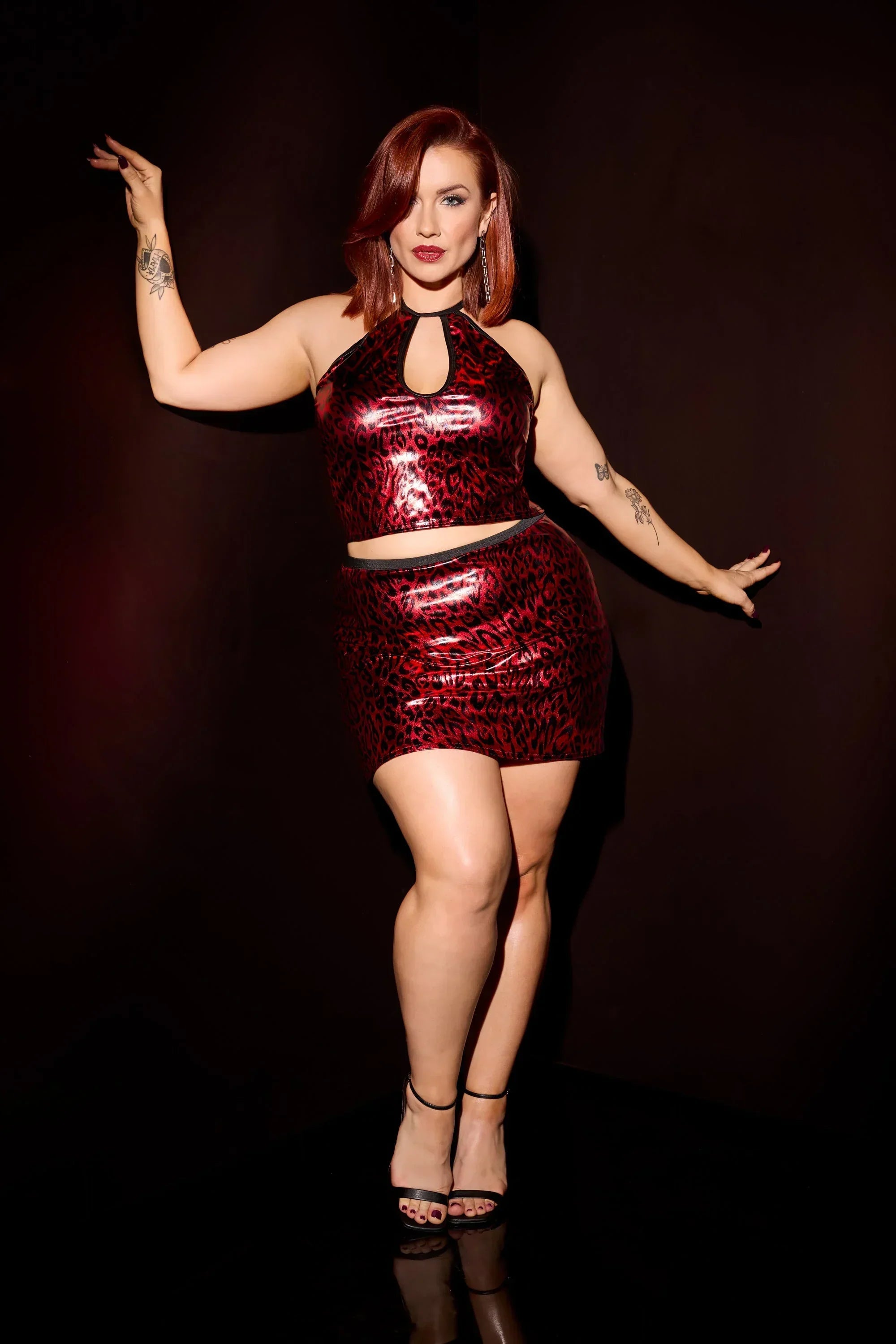 Collection of Leopard Electrix Halter Top in a gallery layout