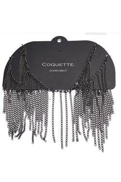 Collection of Gunmetal Glam Chain Belt in a gallery layout