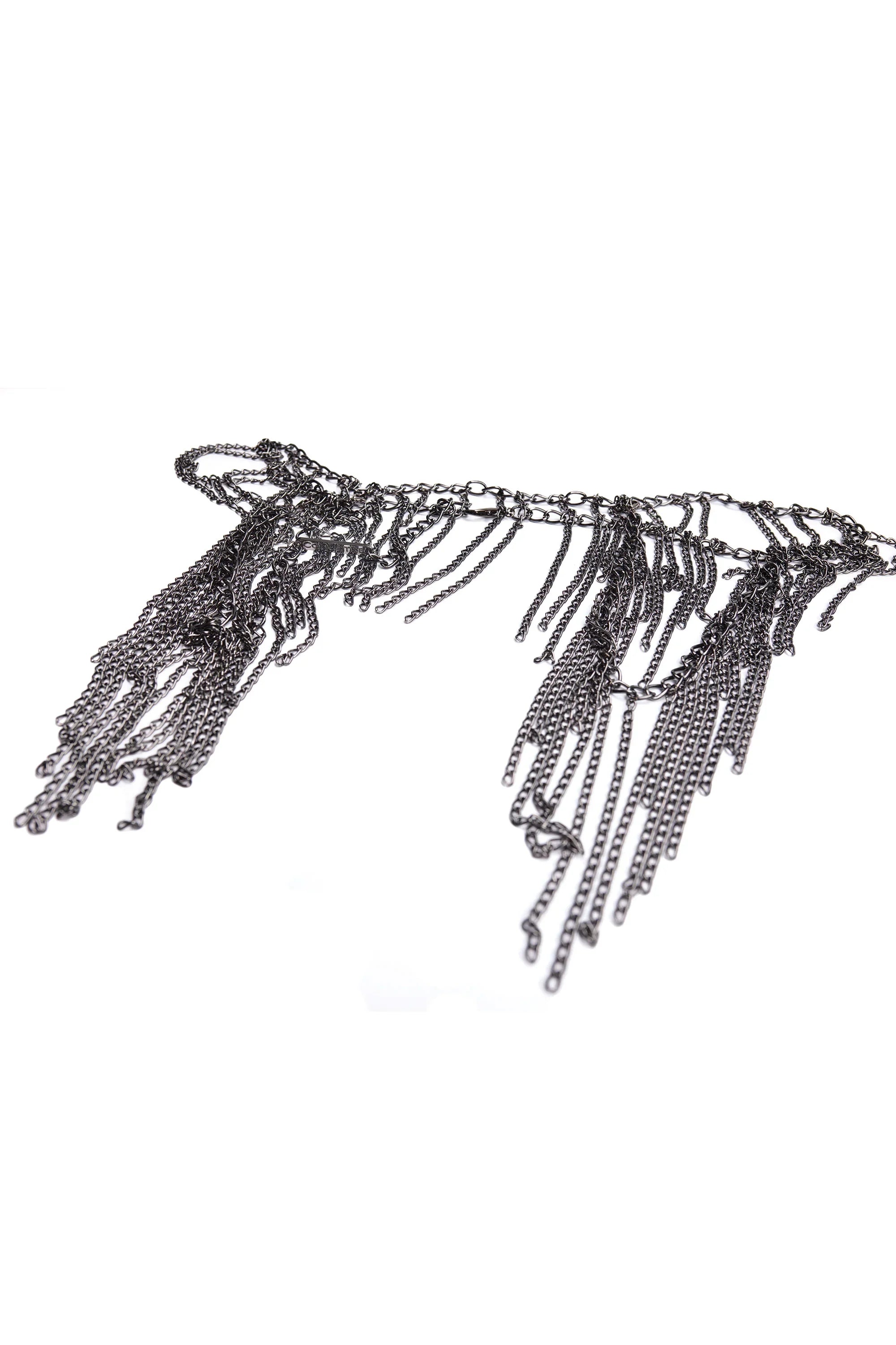 Collection of Gunmetal Glam Chain Belt in a gallery layout