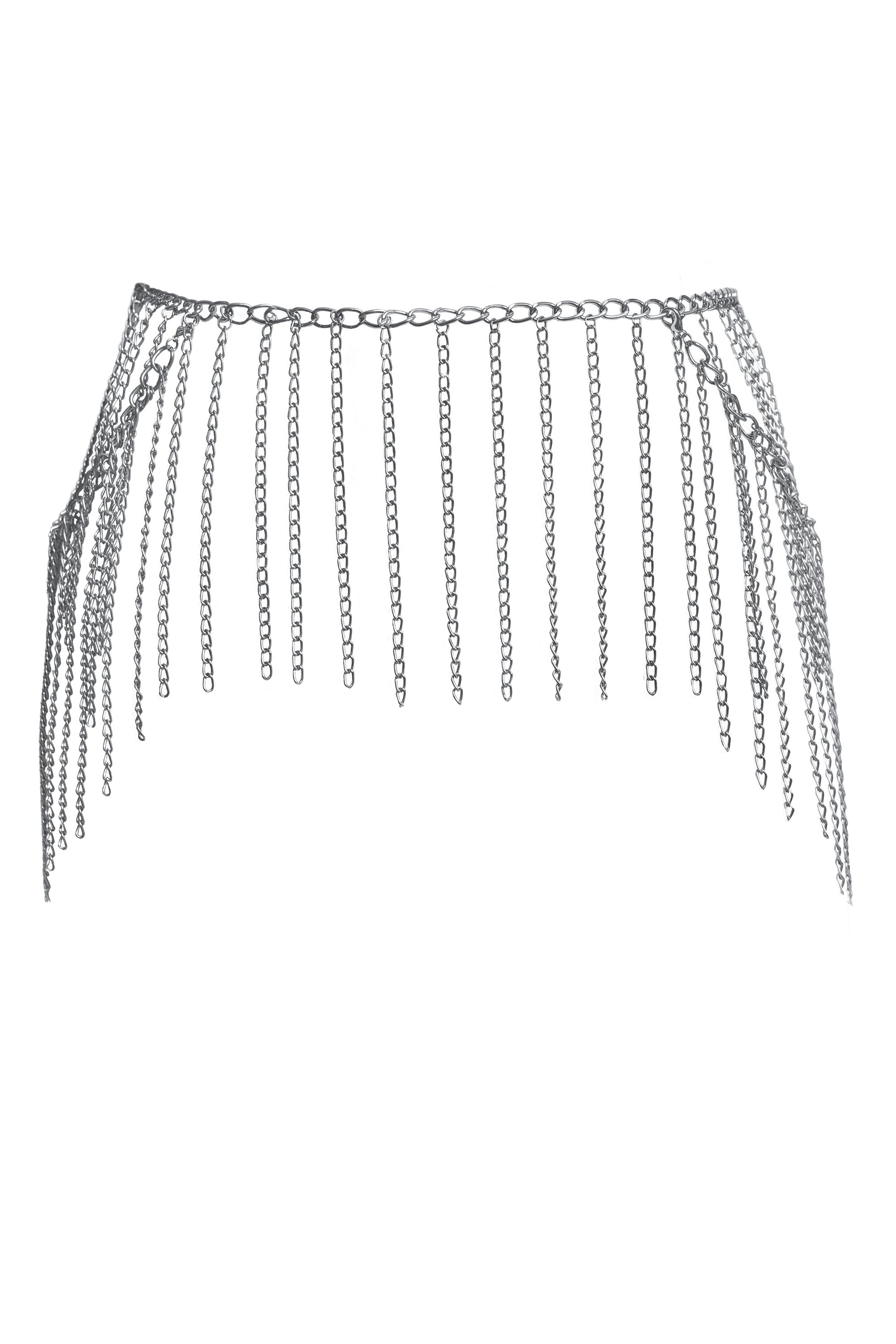 Collection of Gunmetal Glam Chain Belt in a gallery layout