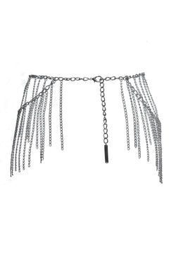 Collection of Gunmetal Glam Chain Belt in a gallery layout