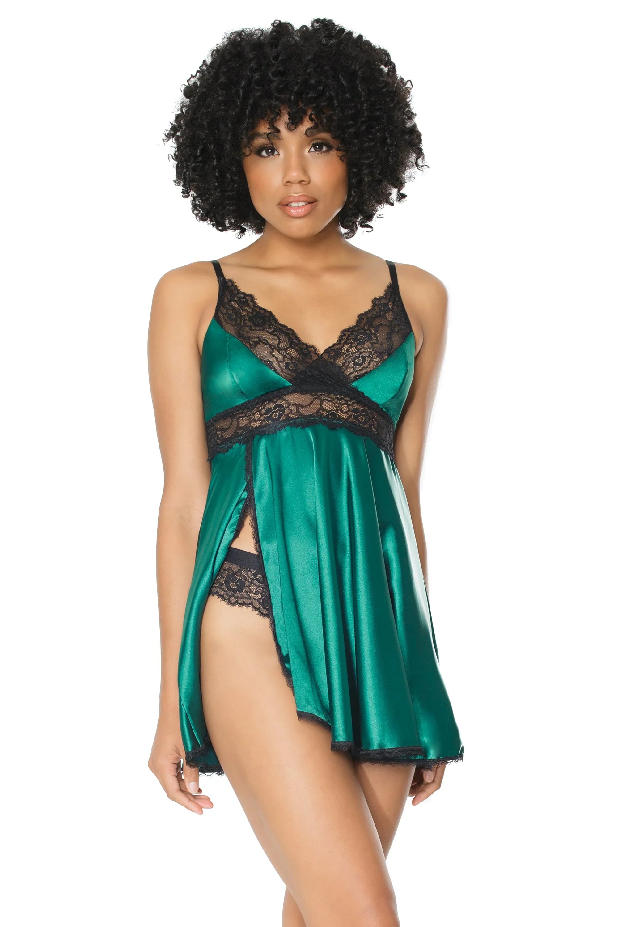 Collection of Emerald Enchantment Babydoll in a gallery layout